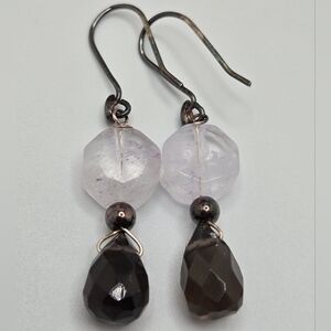 Handcrafted Sterling Silver & Semi-Precious Stone Dangle Earrings